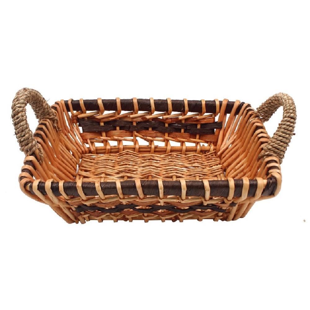 Cesto Retangular Vime Com Alça Havan Casa 35Cm - Natural