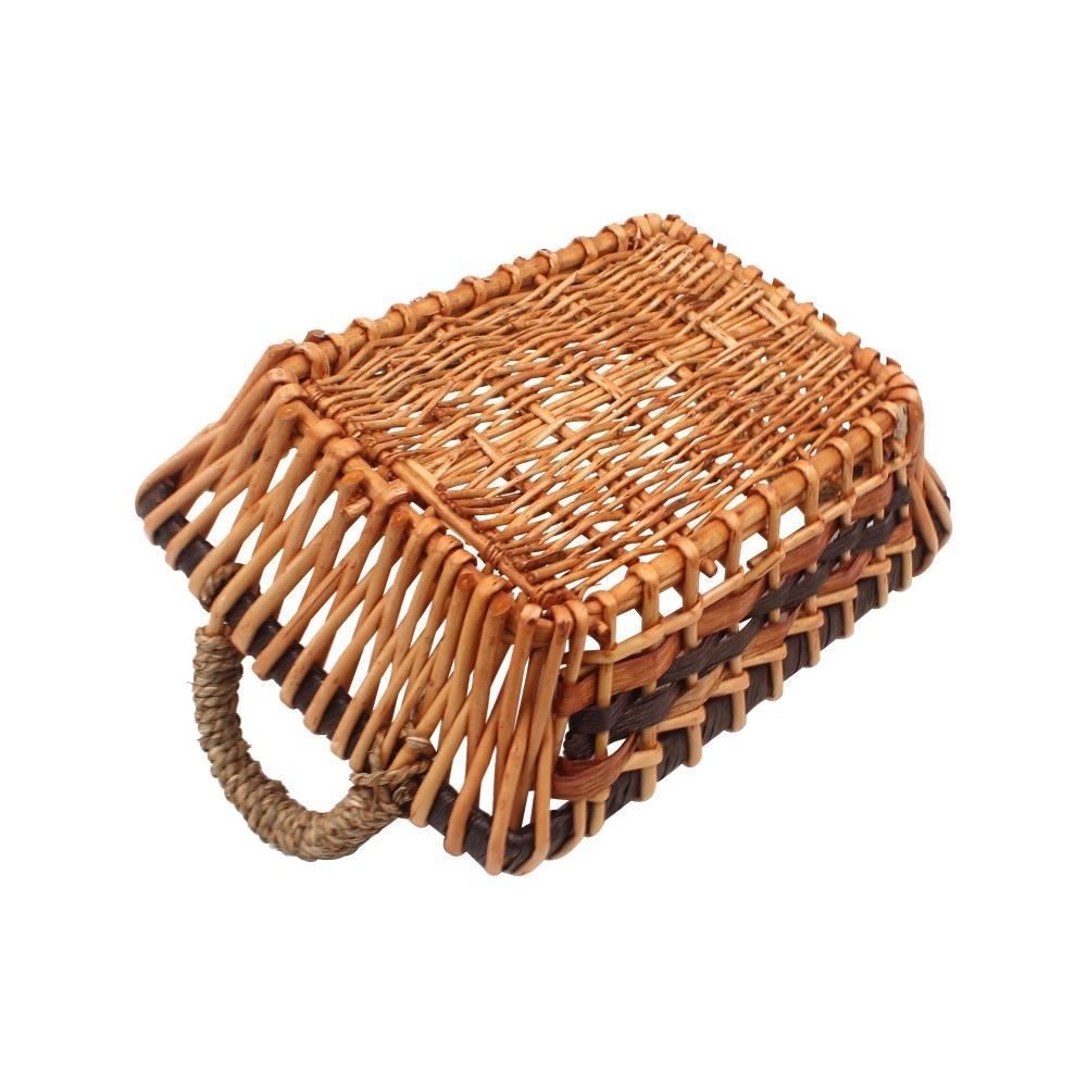 Cesto Retangular Vime Com Alça Havan Casa 35Cm - Natural