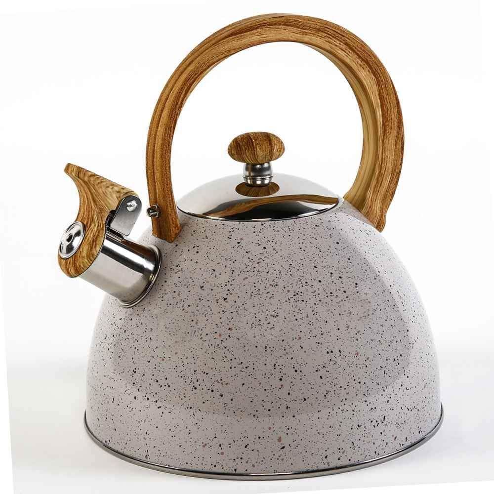 Chaleira Com Apito Aço Inox Baunilha Havan Casa 2,5 Litros - Espelhada