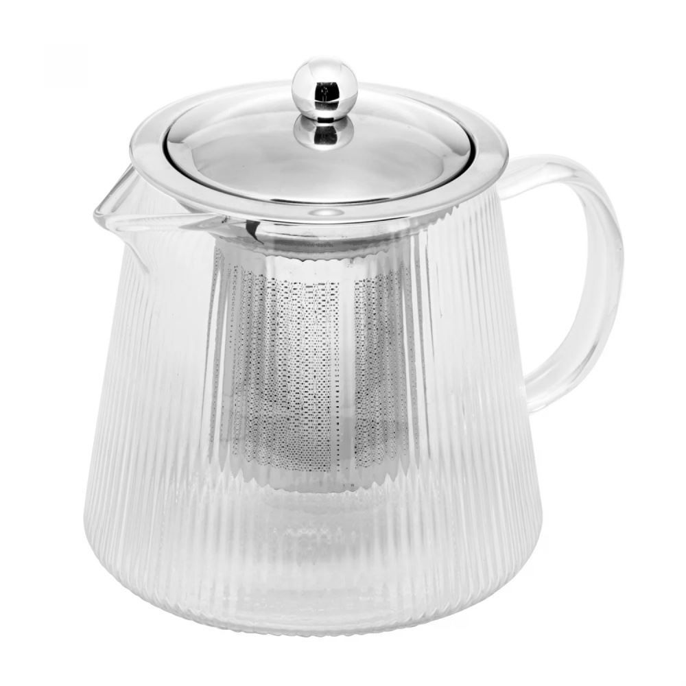 Chaleira de Vidro com Difusor Lines Wolff 750Ml - Transparente