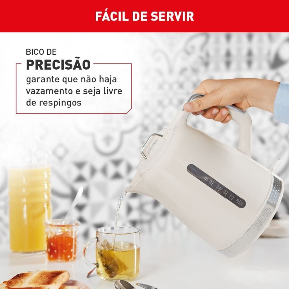 Chaleira Elétrica Arno Soleil 1,7l Marfim Sket