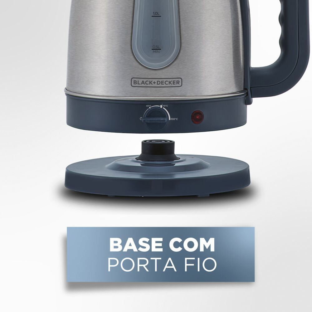 Chaleira Elétrica Black e Decker 1,8 Litros Aço Inox K2200G