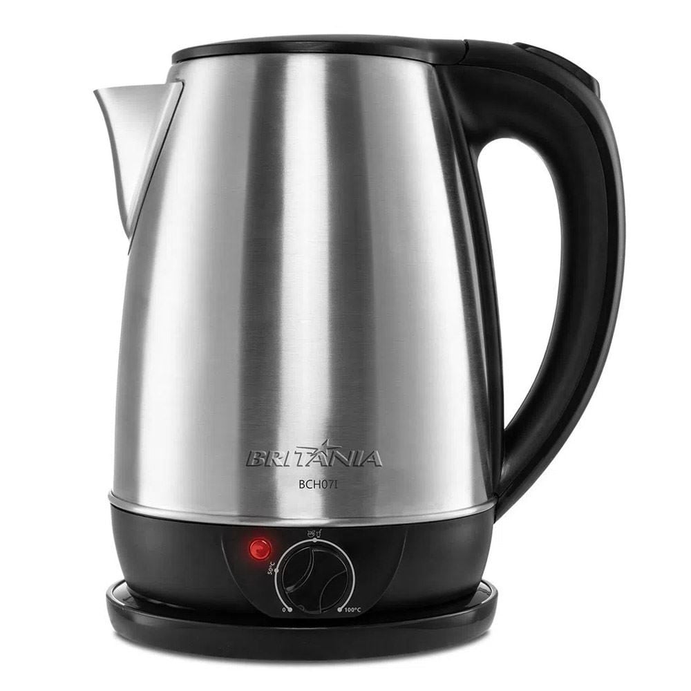 Chaleira Elétrica Britânia 1,8L Inox BCH07I Controle de Tempo