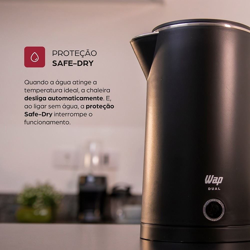 Chaleira Elétrica Wap Dual Wced1 1,8 Litros Duplo Revestimento