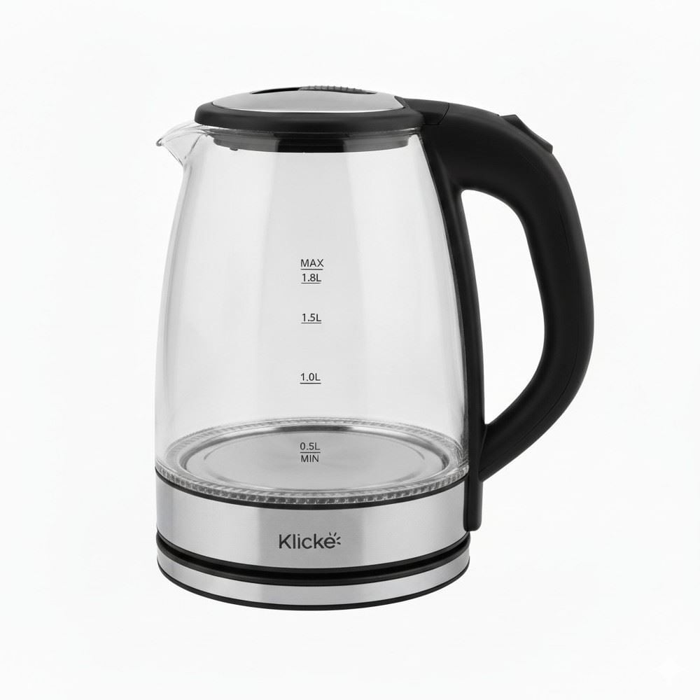 Chaleira Elétrica Klicke 1,8 Litros De Vidro