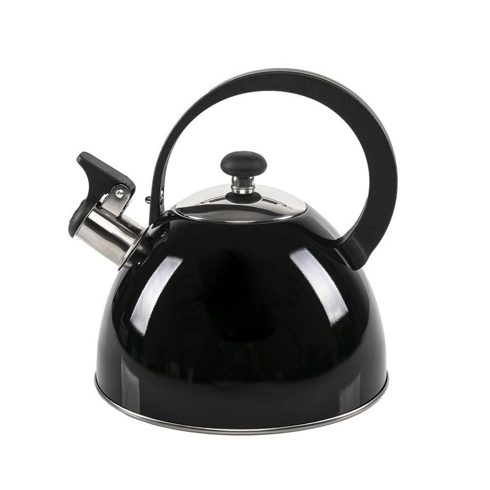 Chaleira Com Apito Aço Inox Havan Casa 2,5 Litros - Preto Espelhado