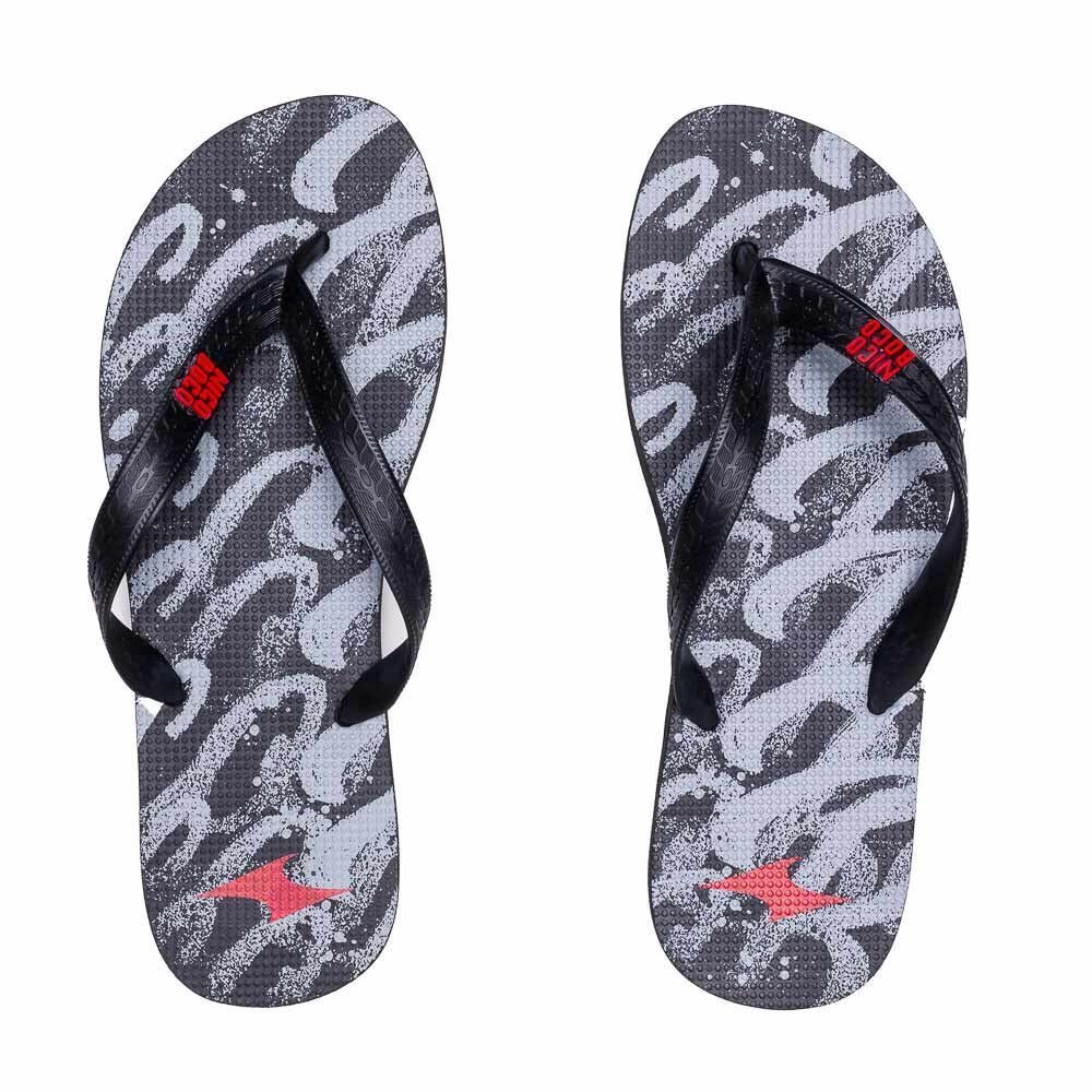 Chinelo Com Detalhes De Grafite Nicoboco - PRETO 37/38