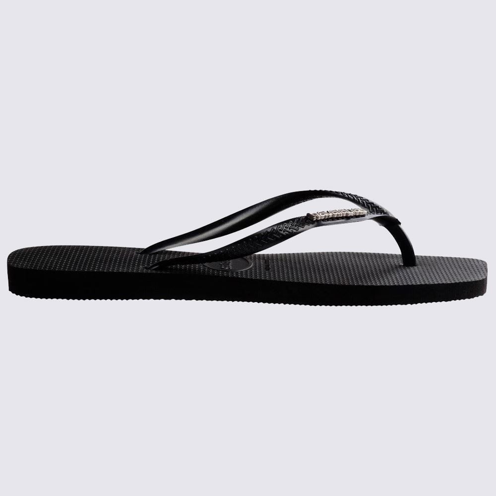Chinelo Havaianas Feminino Slim Square Logo Metallic