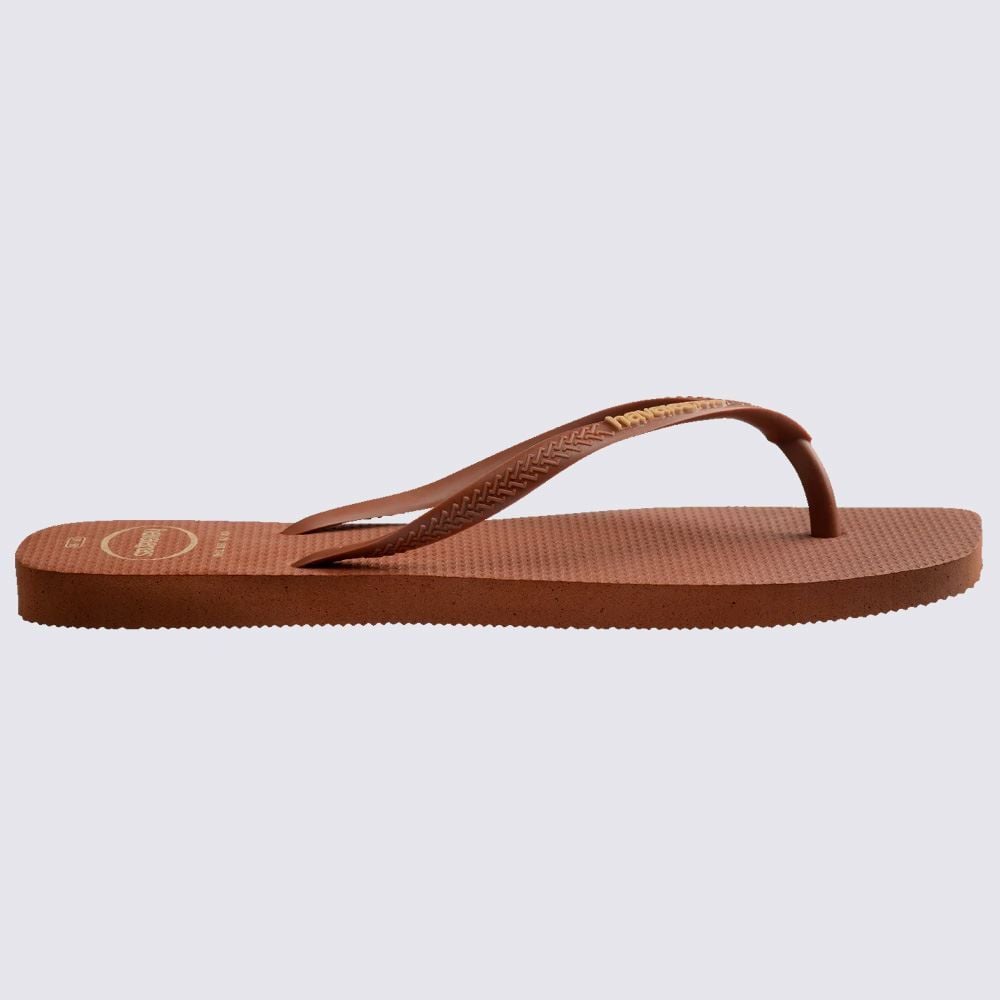 Chinelo Havaianas Feminino Slim Square Logo Pop Up