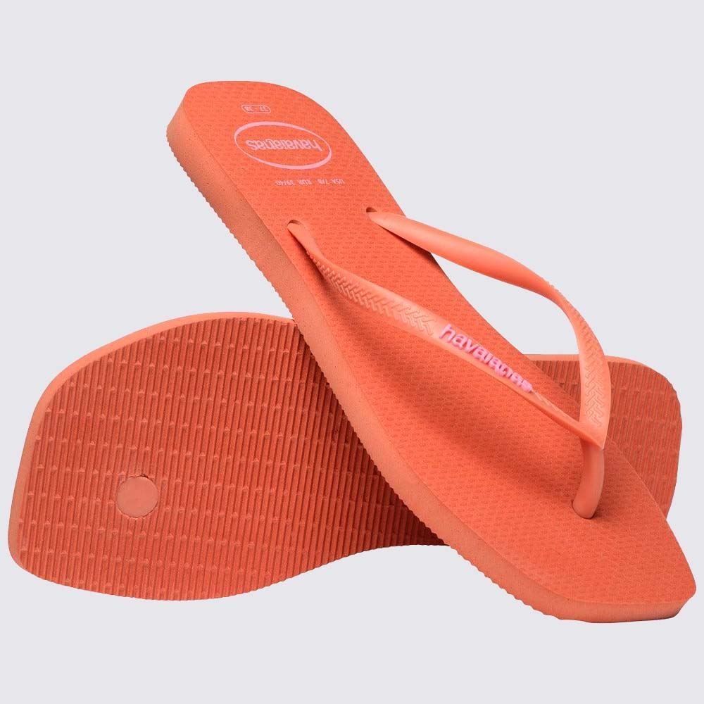 Chinelo Havaianas Feminino Slim Square Logo Pop Up