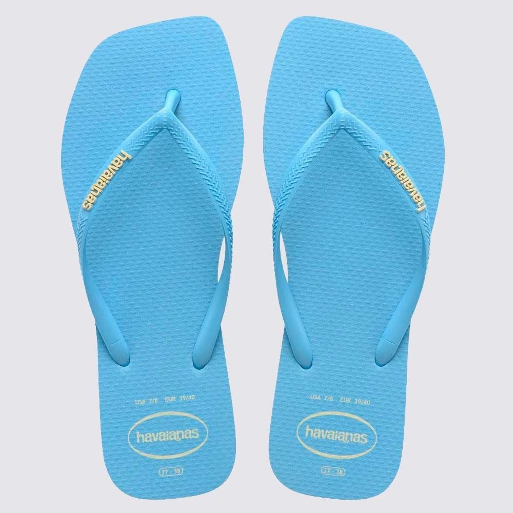 Chinelo Havaianas Feminino Slim Square Logo Pop Up