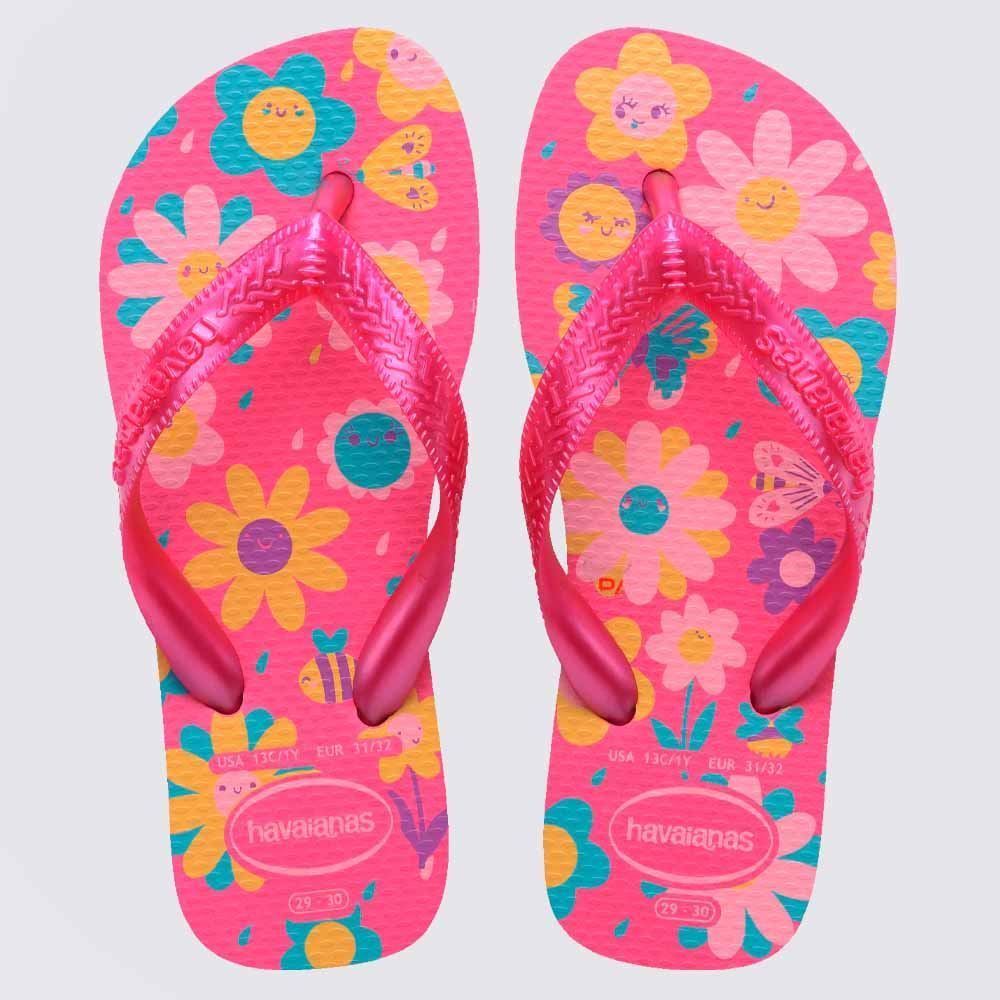 Chinelo Havaianas Infantil Flores
