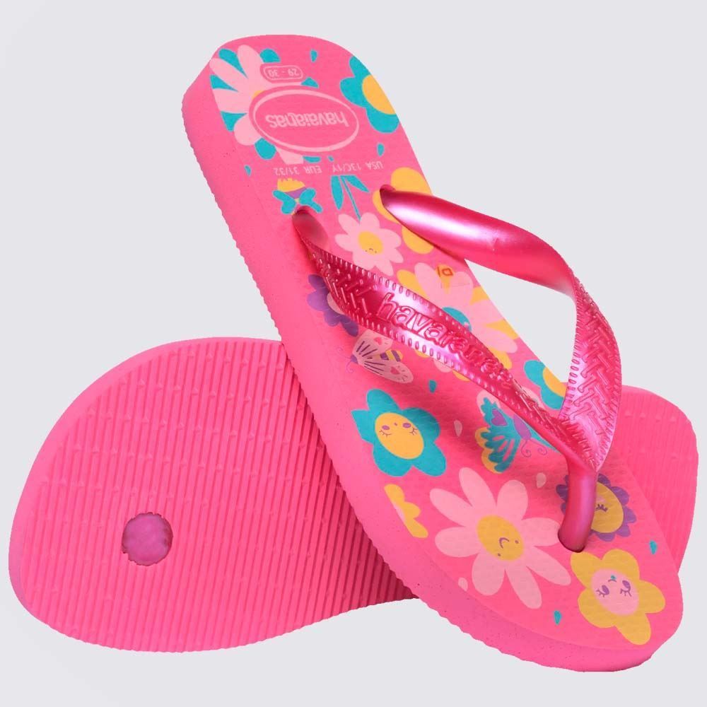 Chinelo Havaianas Infantil Flores