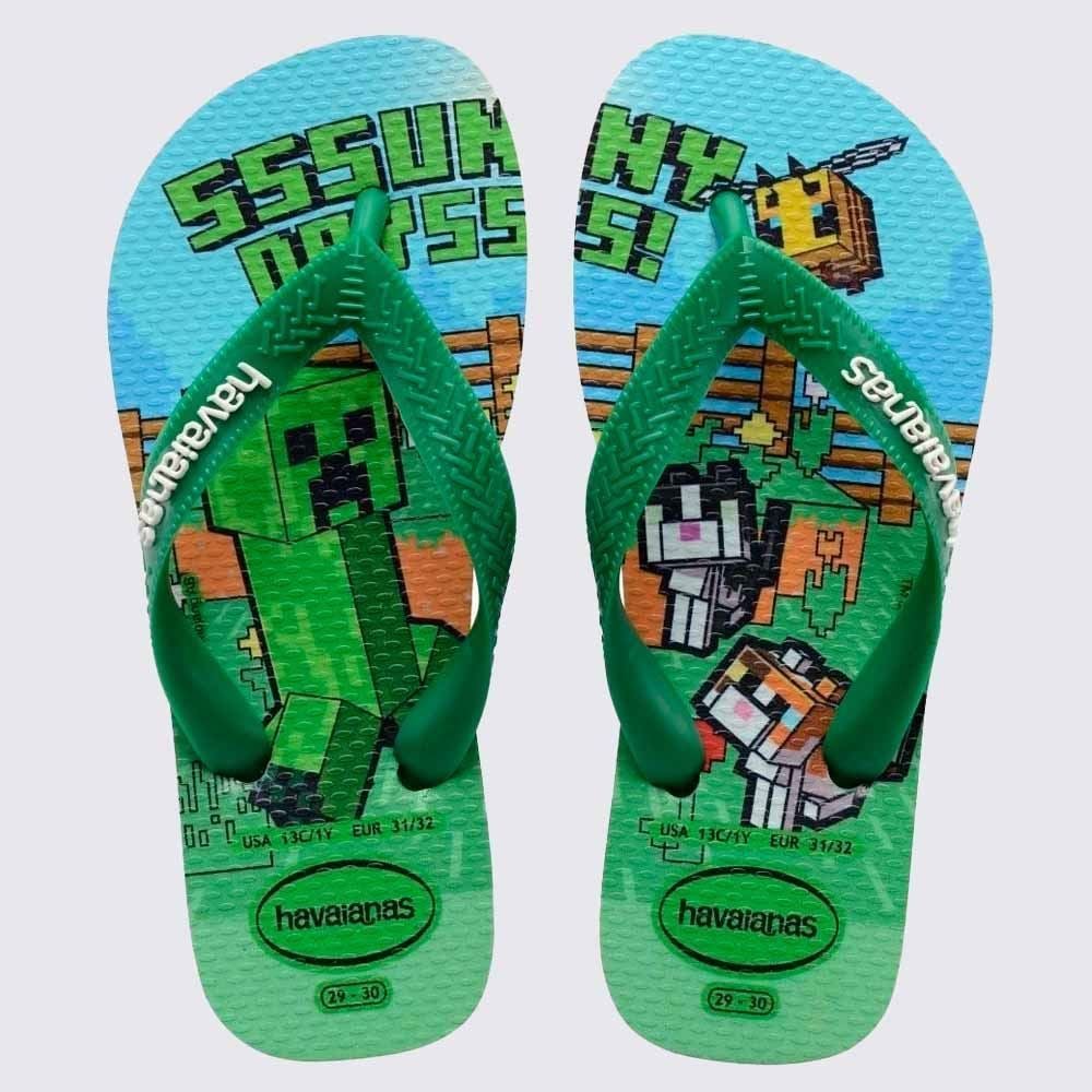 Chinelo Havaianas Infantil Minecraft