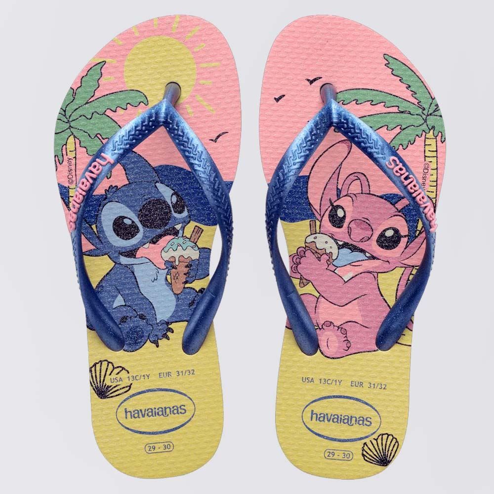 Chinelo Havaianas Infantil Stitch Slim Disney