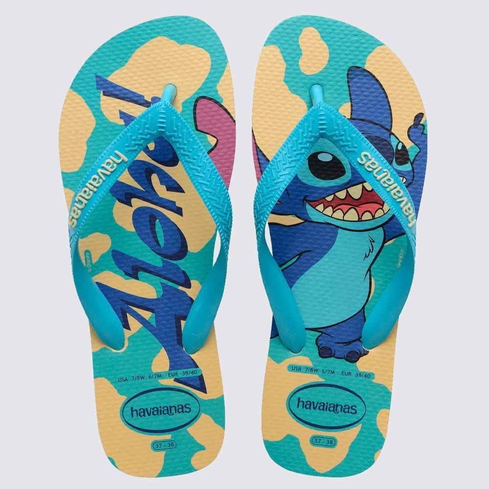Chinelo Havaianas Infantil Stitch Top Disney Clássicos