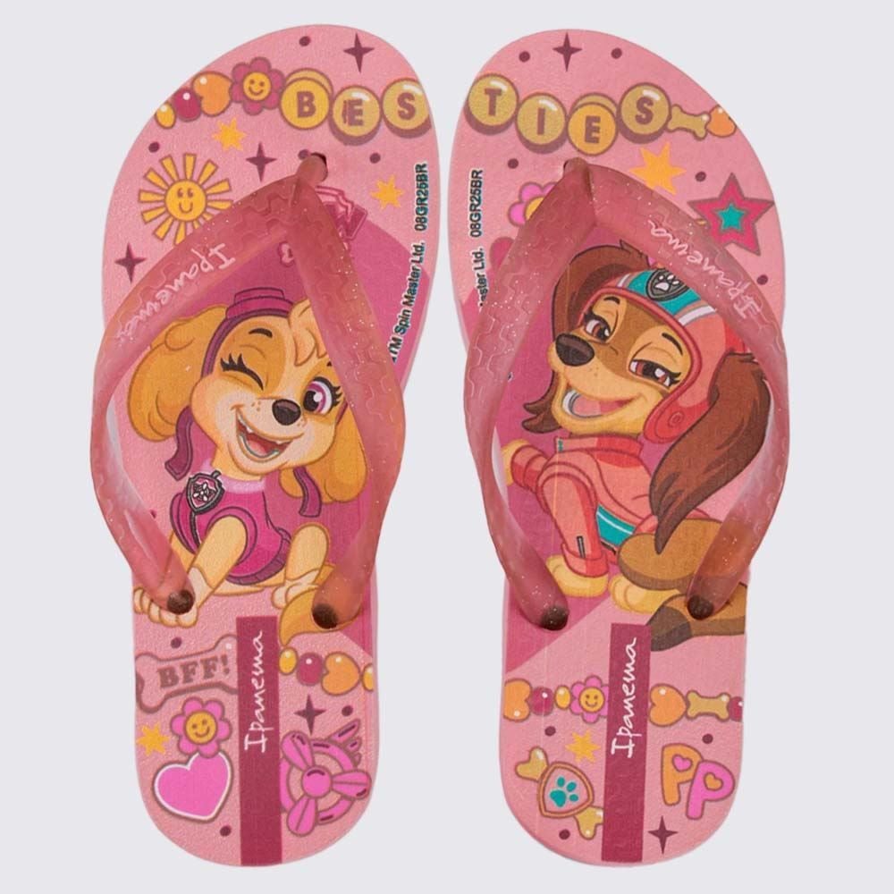Chinelo Ipanema Infantil Menina Patrulha Canina
