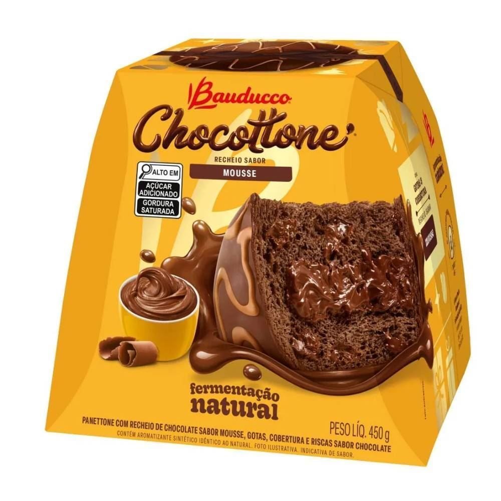 Chocottone Com Recheio Sabor Mousse De Chocolate Bauducco - 450g