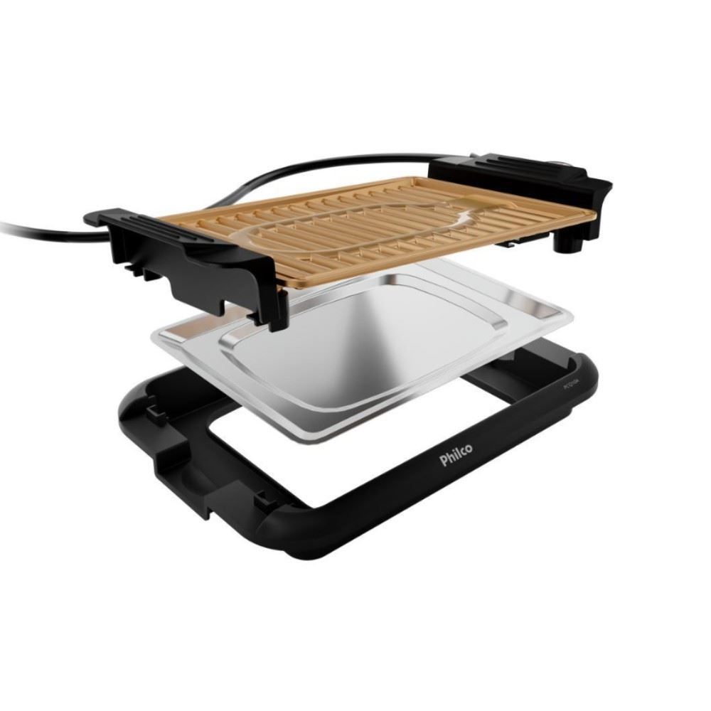 Churrasqueira Elétrica Philco 1200W Antiaderente Gold PCQ10A