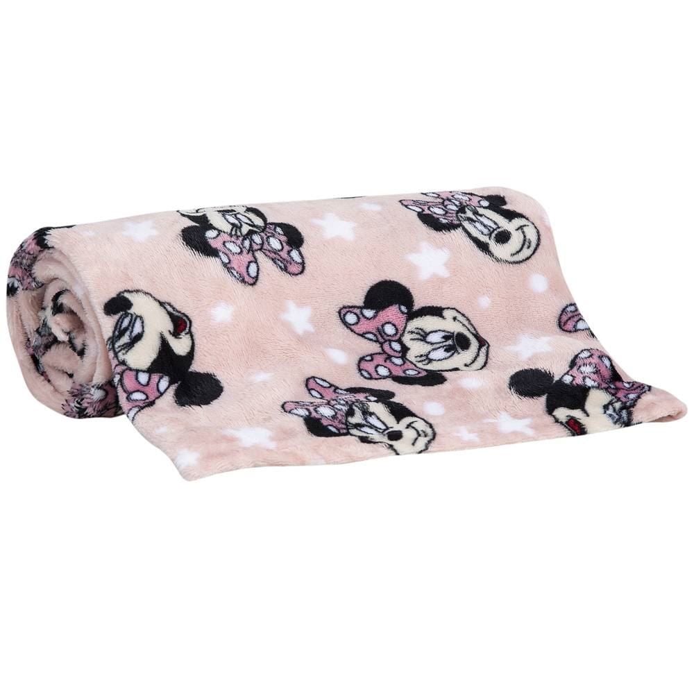Cobertor Bebê Disney 110X90cm - Rosa Claro Minnie