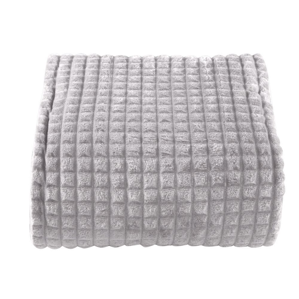 Cobertor Casal 100% Poliéster Diamond Havan Casa - Cinza Ice