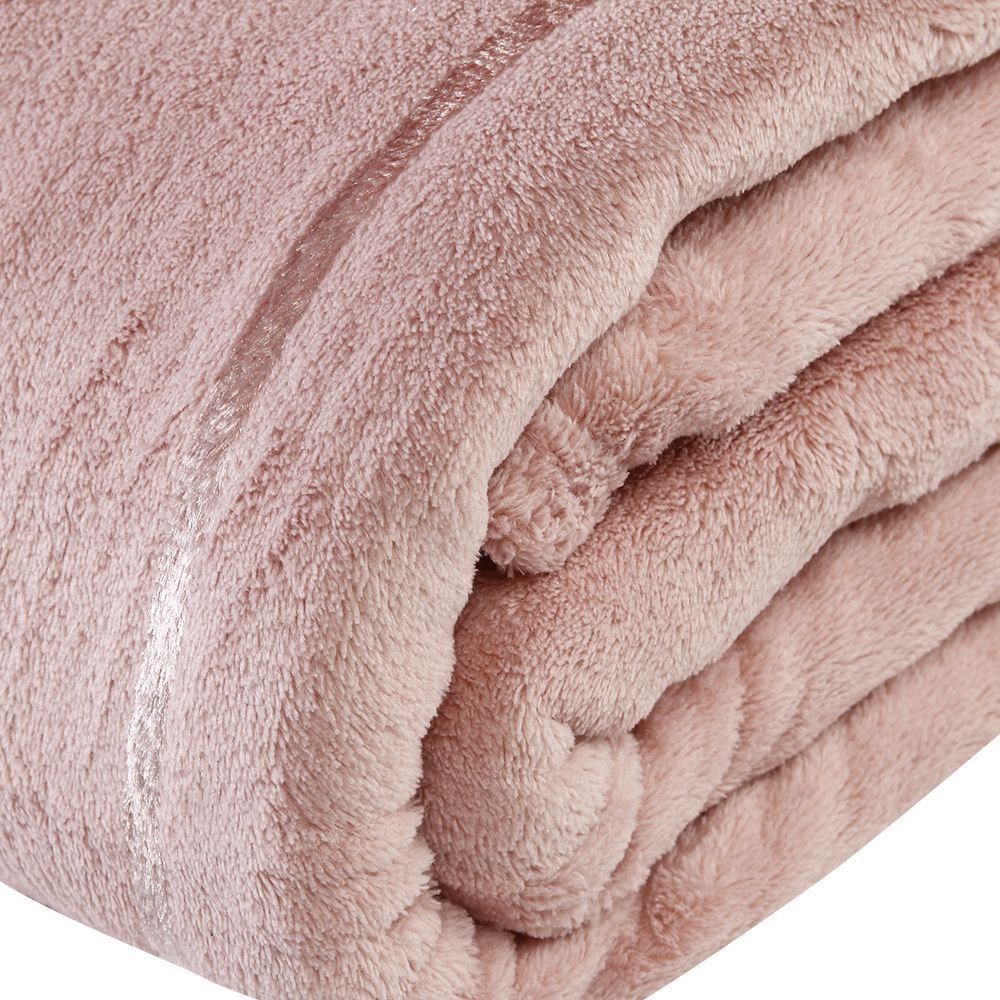 Cobertor Casal 100% Poliéster Elegance Stripe Havan Casa - Rosa Pálido 