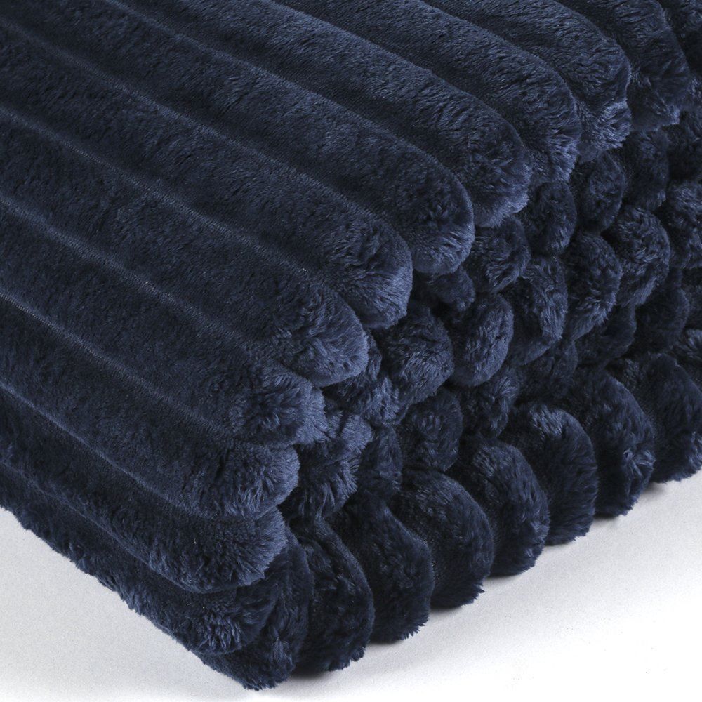 Cobertor Casal 100% Poliéster Premier Canelado Havan Casa - Azul