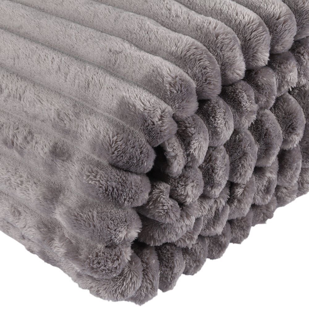 Cobertor Casal 100% Poliéster Premier Canelado Havan Casa - Cinza Amianto