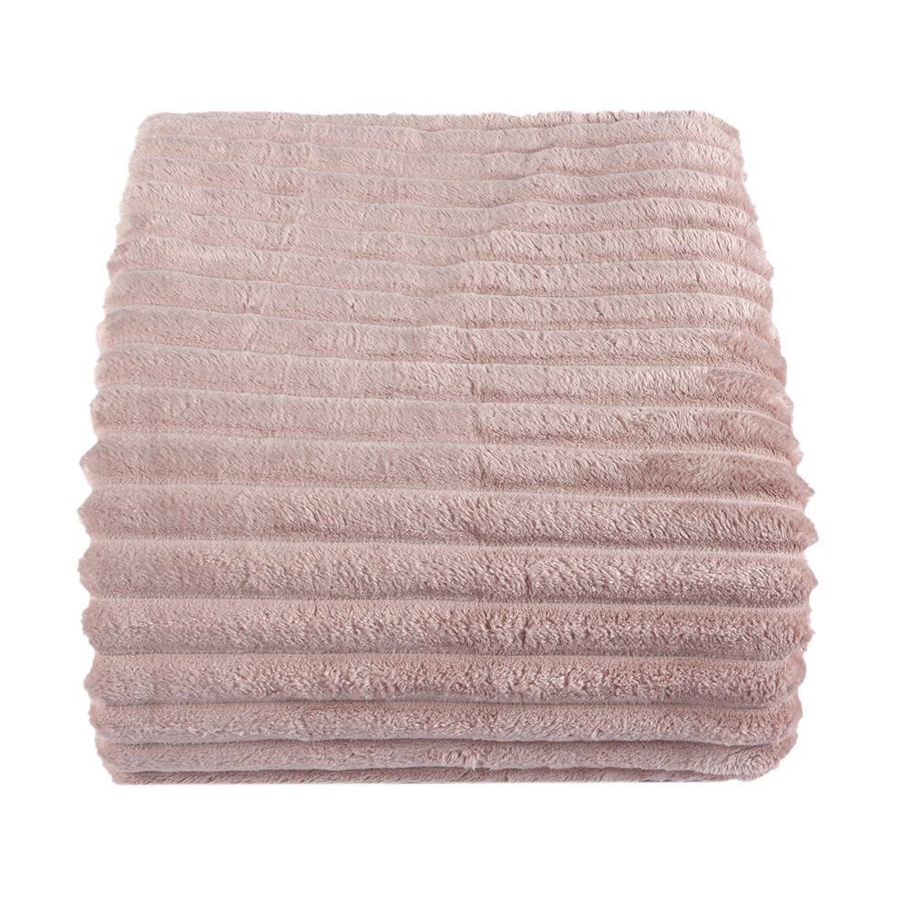 Cobertor Casal 100% Poliéster Premier Canelado Havan Casa - Rosa Pálido