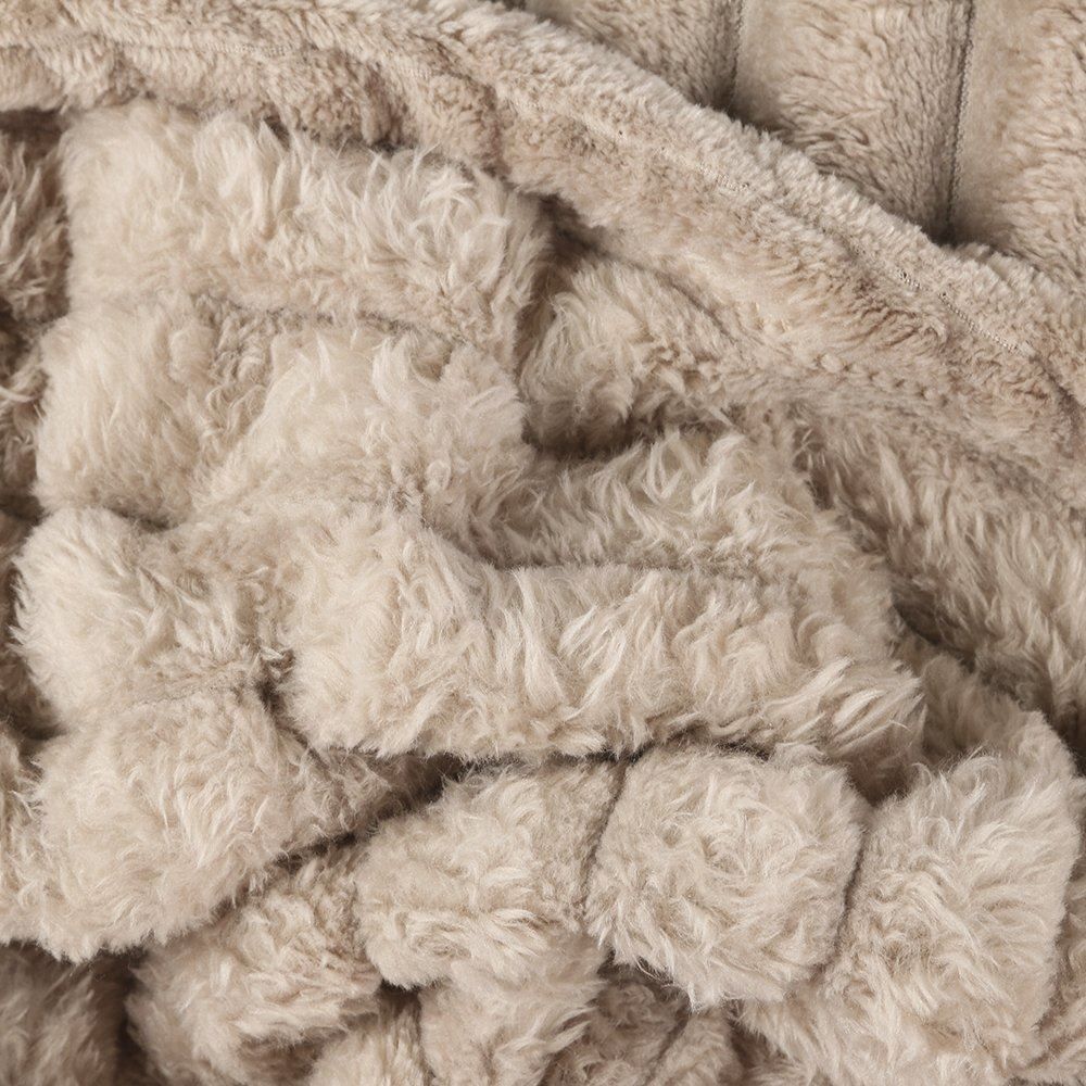 Cobertor Casal Canelado Premier Havan Casa - Bege