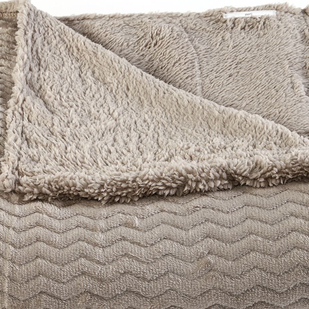 Cobertor Casal Dupla Face Aspen Sherpa Havan Casa - Bege 