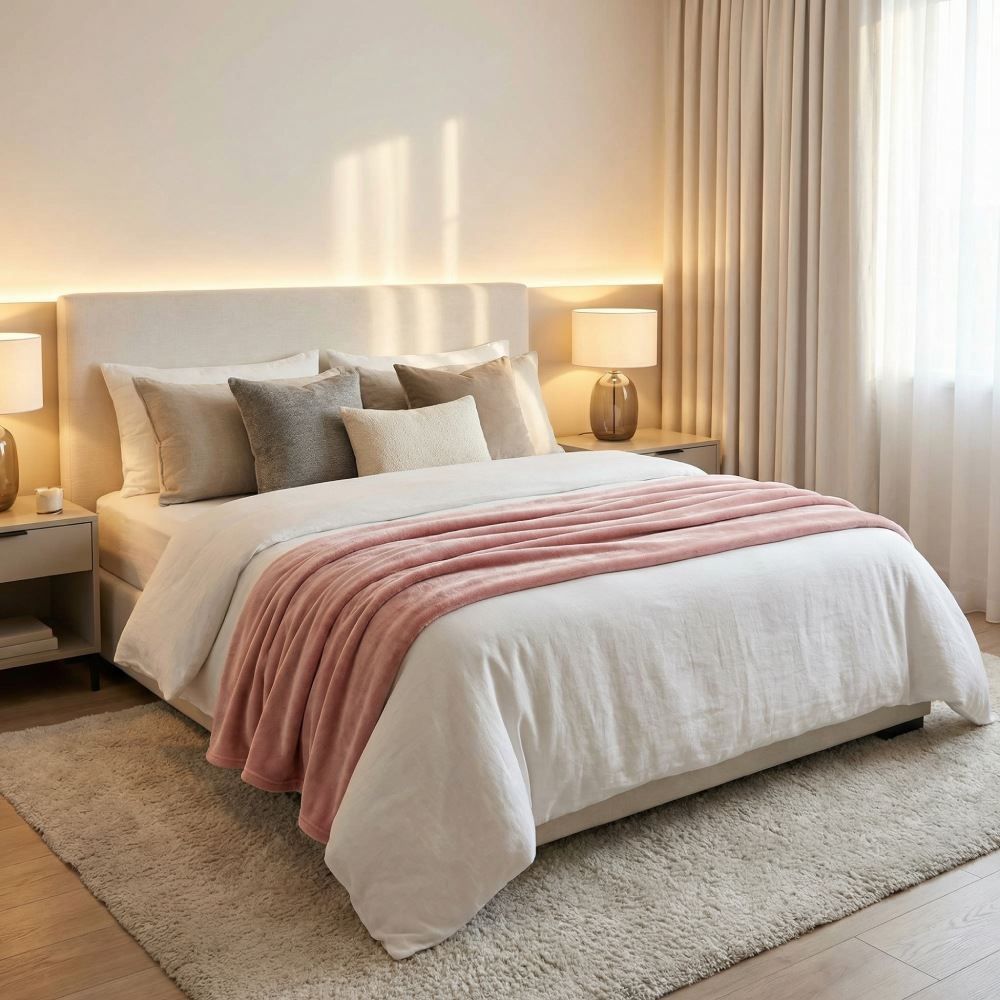 Cobertor Casal Microfibra Paris Havan Casa - Rosa Pétala