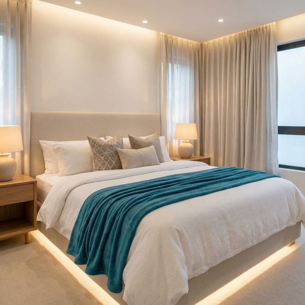 Cobertor Casal Microfibra Paris Havan Casa - Verde Lago Profundo