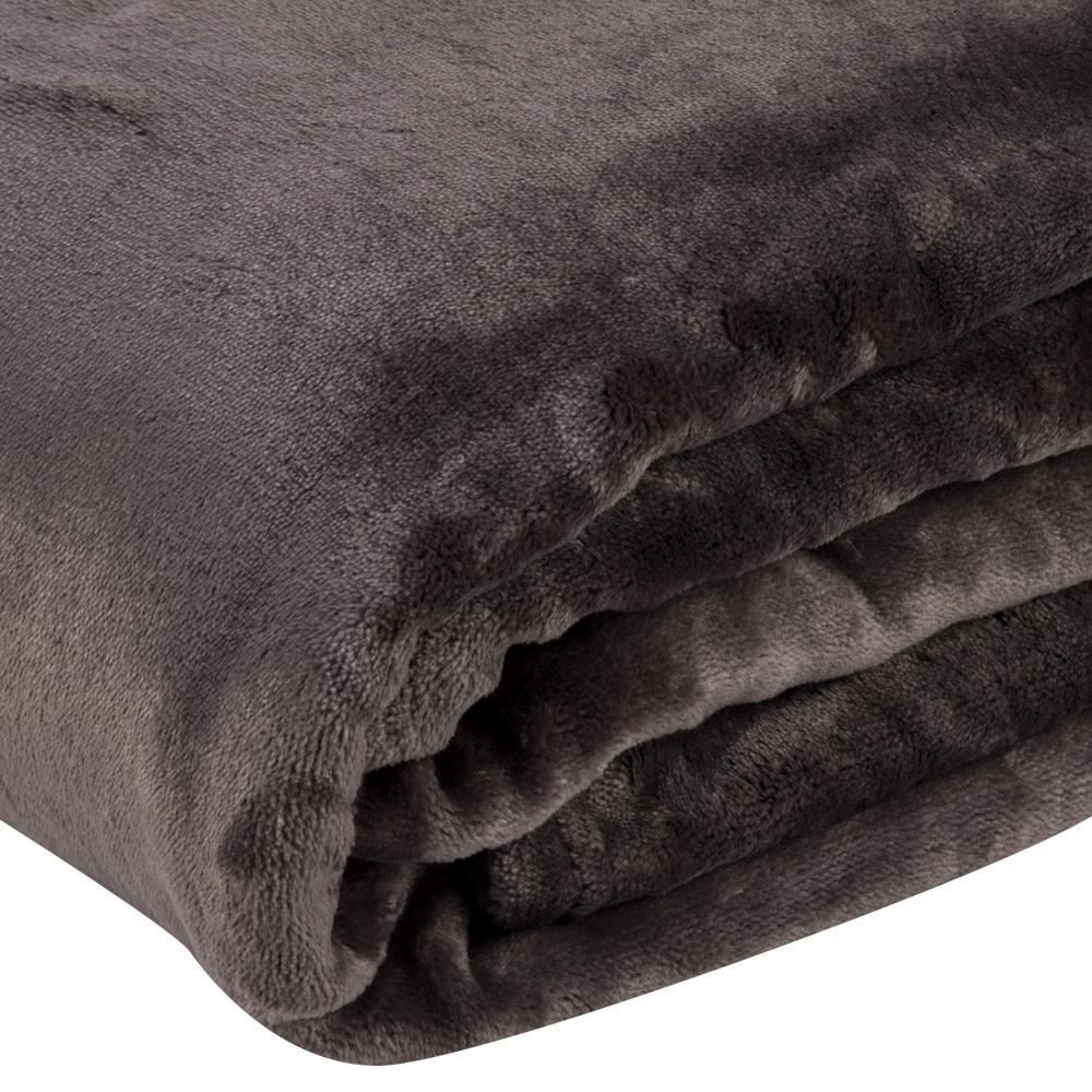 Cobertor Casal Microfibra Velour Neo Clássico Camesa - Marrom Escuro
