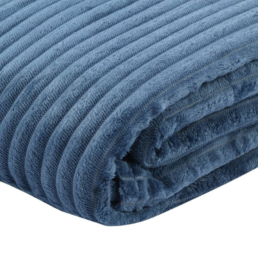 Cobertor Casal Montreal Havan Casa 100% Poliéster - Azul Jeans