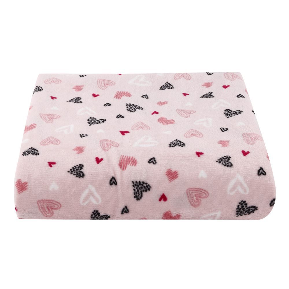 Cobertor Infantil 100% Poliéster Estampado Havan Casa - Coração Rosa