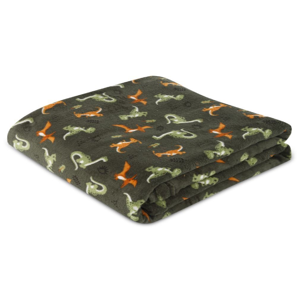 Cobertor Infantil 100% Poliéster Estampado Havan Casa - Dinossauro Verde