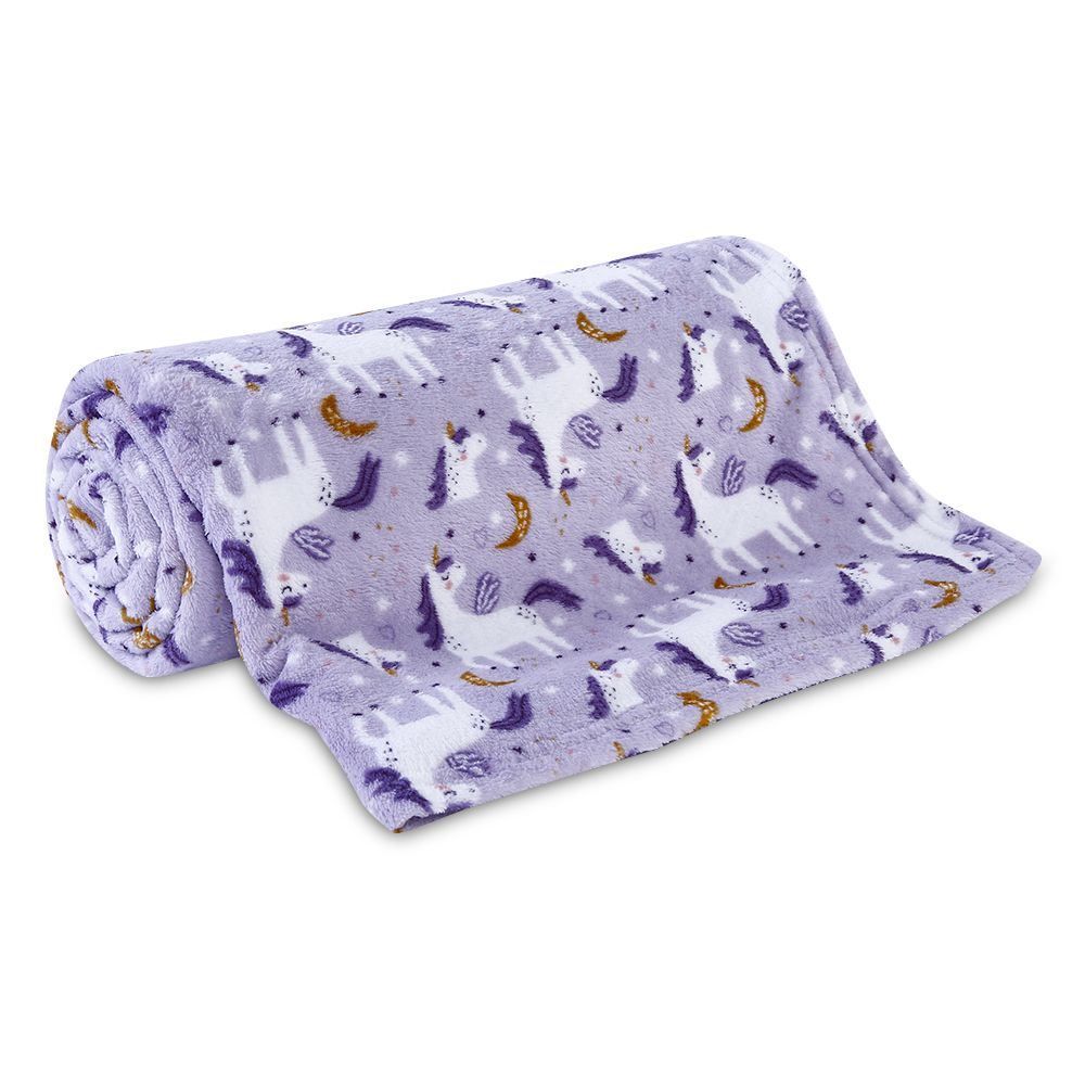 Cobertor Infantil 100% Poliéster Estampado Havan Casa - Unicórnio Lilás 