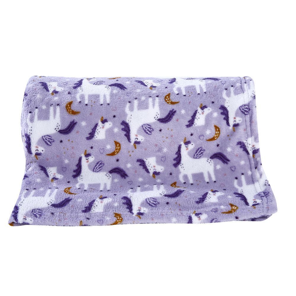 Cobertor Infantil 100% Poliéster Estampado Havan Casa - Unicórnio Lilás 