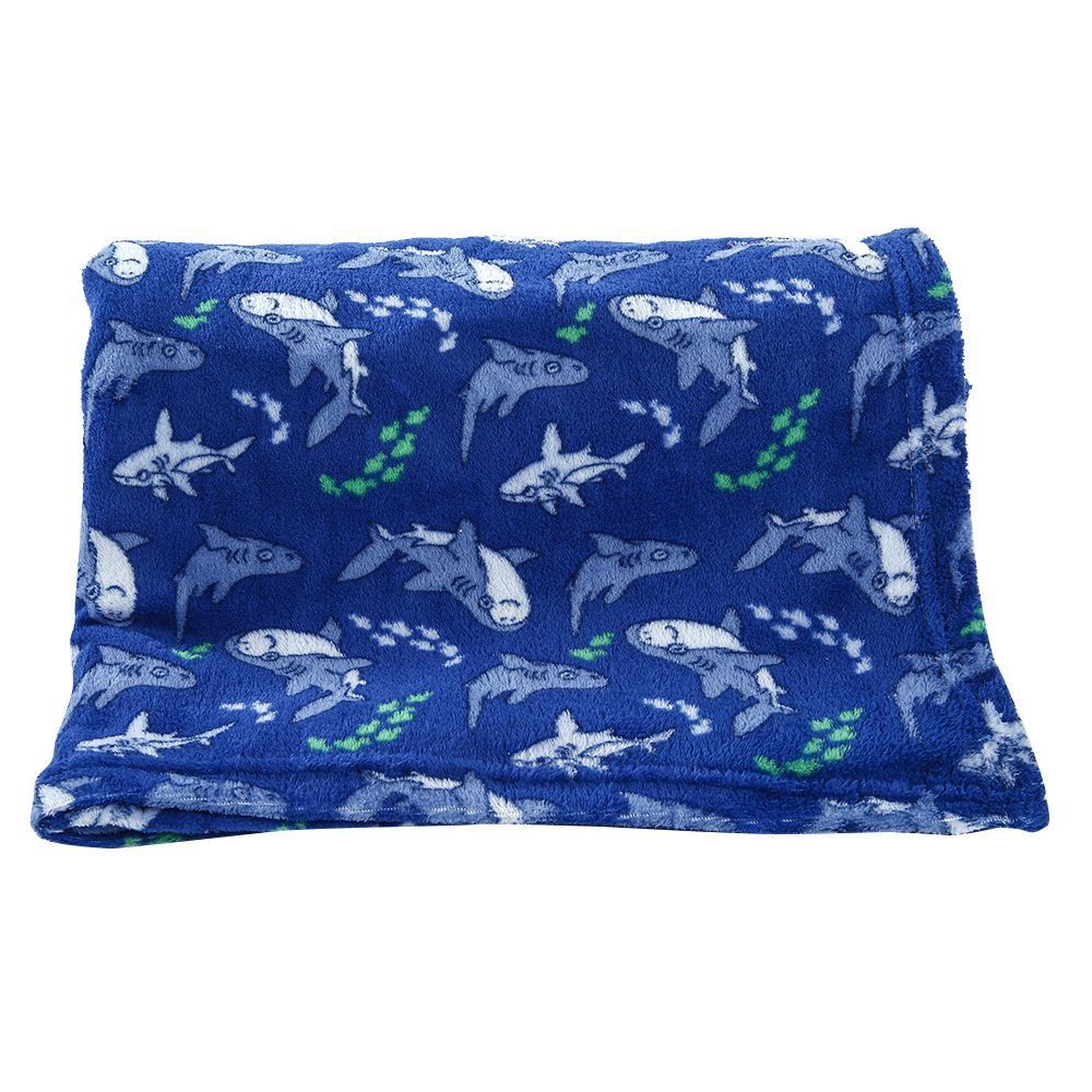 Cobertor Infantil 100% Poliéster Estampado Havan Casa - Tubarão Azul 