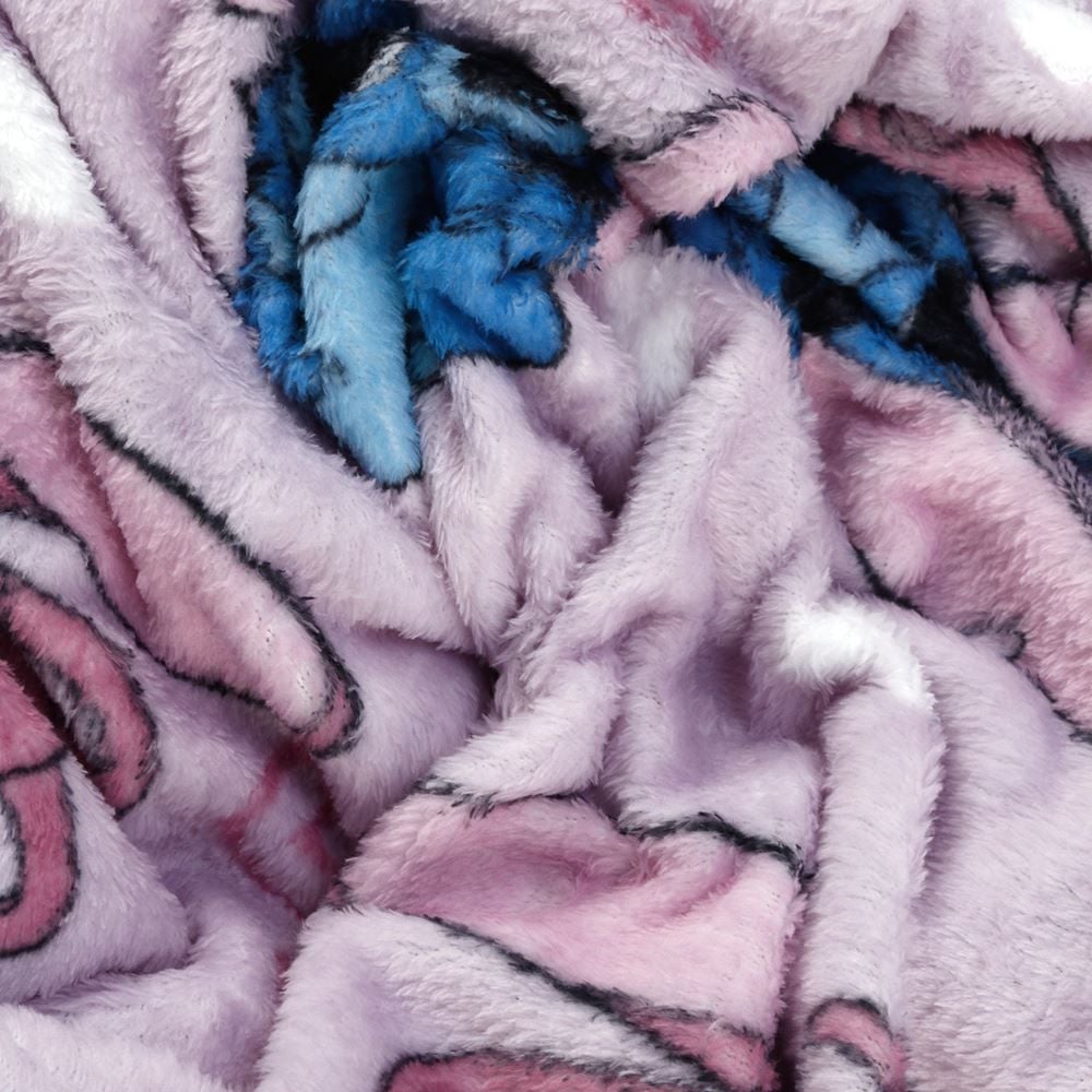 Cobertor Infantil Casal Licenciado Disney - Stitch e Angel Coração