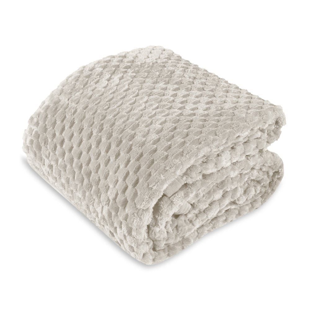 Cobertor King 100% Poliéster Imperial Havan Casa - Cru