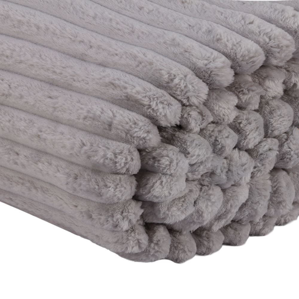 Cobertor King 100% Poliéster Premier Canelado Havan Casa - Prata