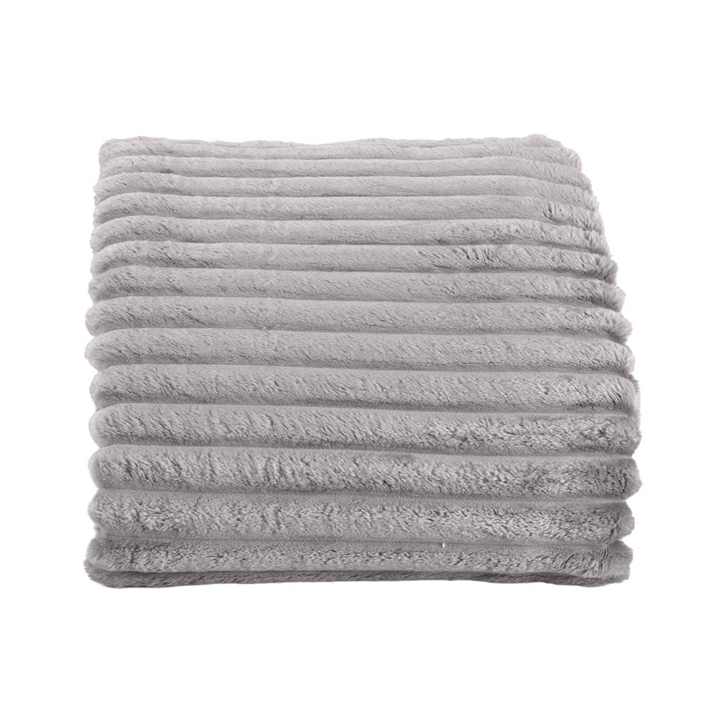 Cobertor King 100% Poliéster Premier Canelado Havan Casa - Prata