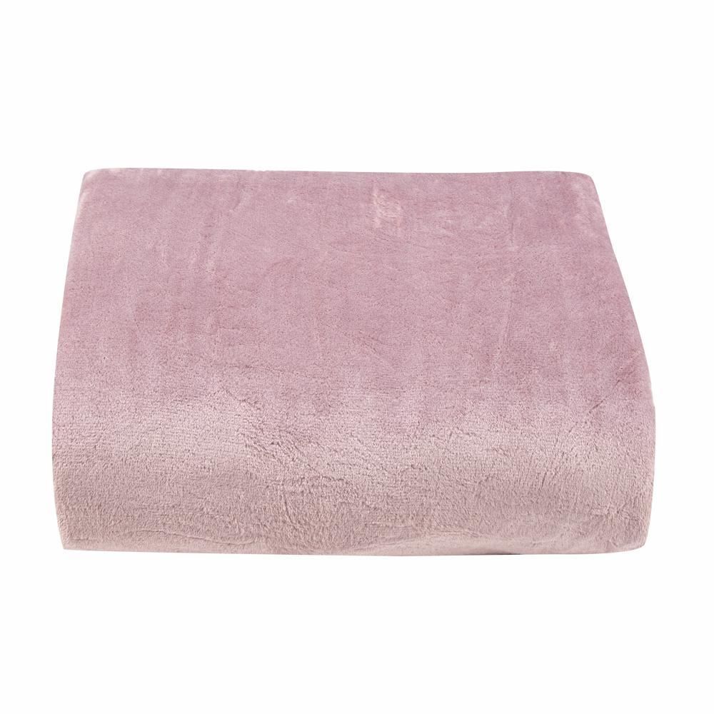 Cobertor King Microfibra Velour Neo Clássico Camesa - Rosa Bebê