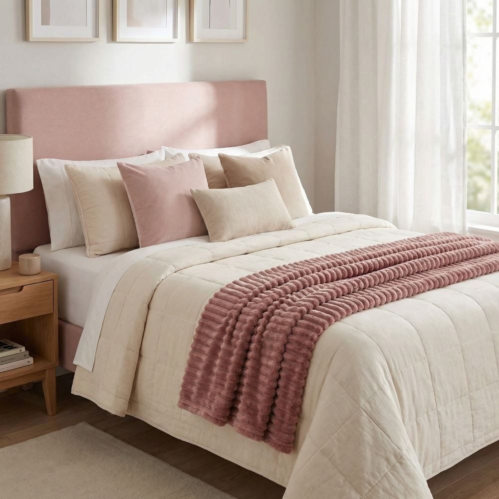 Cobertor King Premier Canelado Havan Casa - Rosa