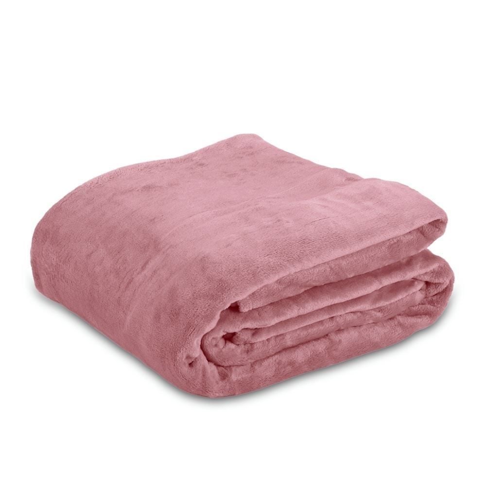 Cobertor King Premier Liso 100% Poliéster Havan Casa - Rosa Pétala