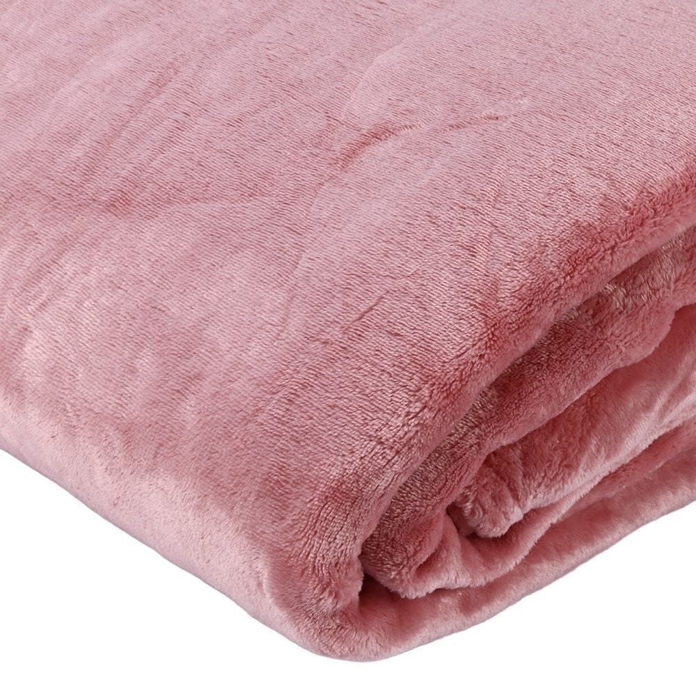 Cobertor King Premier Liso 100% Poliéster Havan Casa - Rosa Pétala