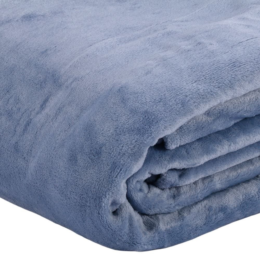 Cobertor King Premier Liso 100% Poliéster Havan Casa - Azul Névoa
