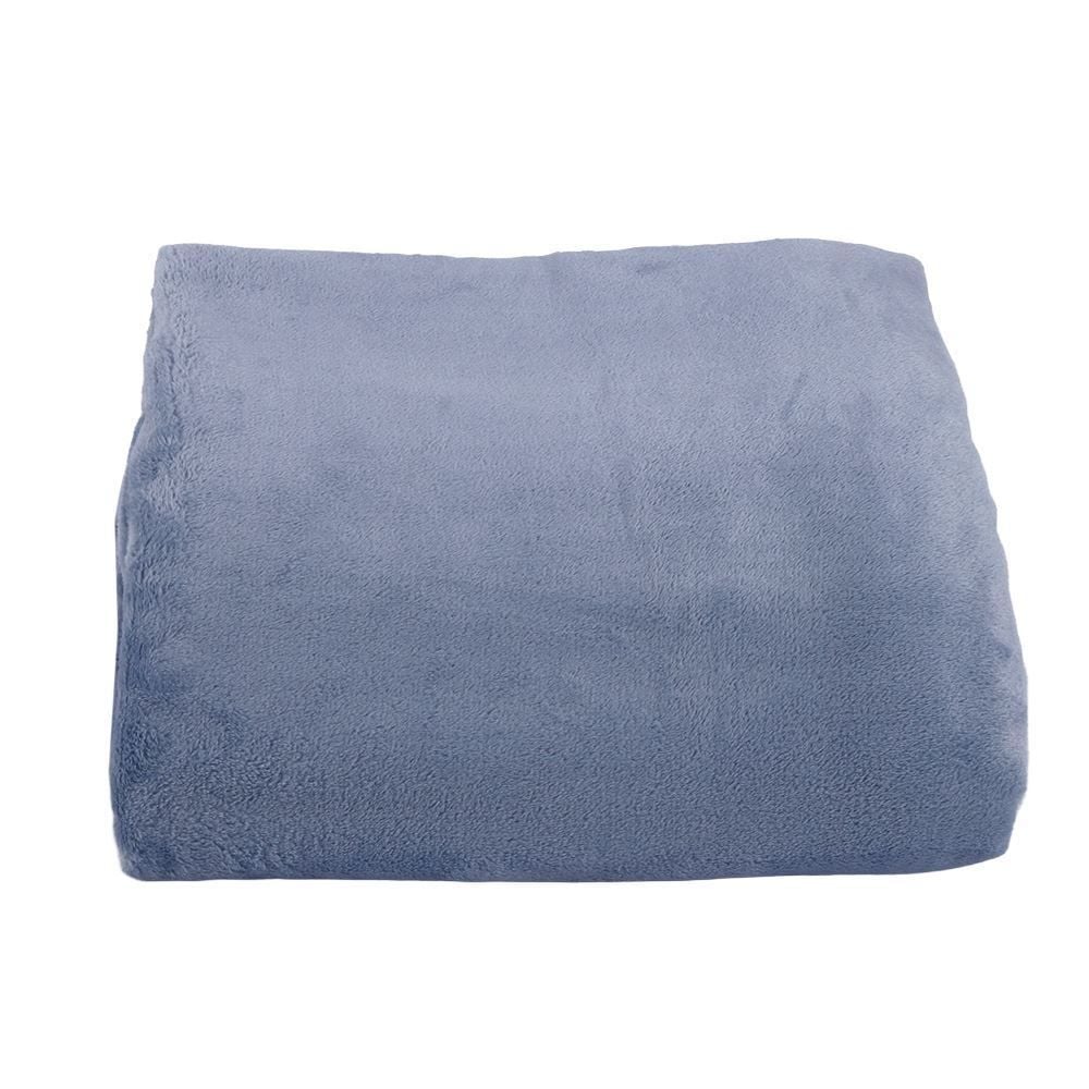 Cobertor King Premier Liso 100% Poliéster Havan Casa - Azul Névoa